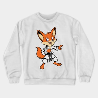 Comic fox does karate Crewneck Sweatshirt